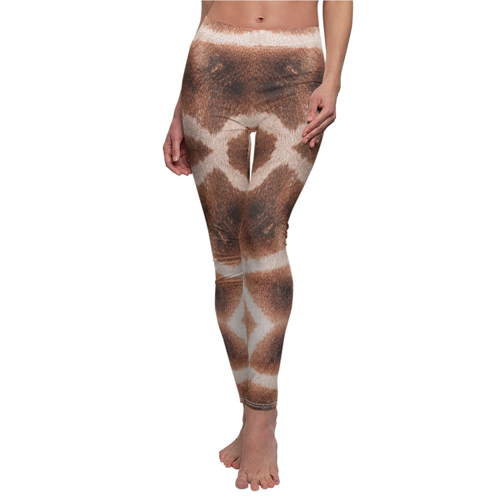 Realistic Giraffe Women's Casual Leggings