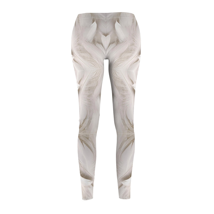 White Feathers Women's Casual Leggings