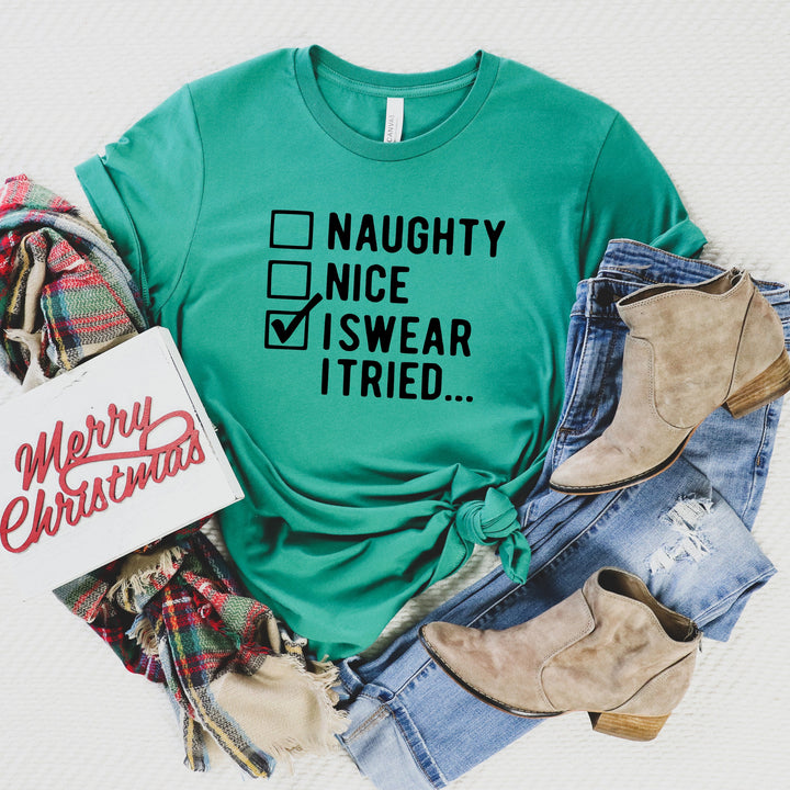 I Swear I Tried Shirt, Funny Christmas Shirts, Christmas Shirt
