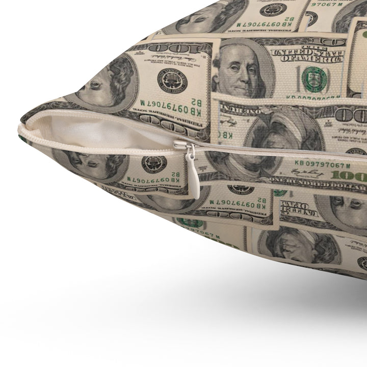 All About the Benjamins Spun Polyester Square Pillow