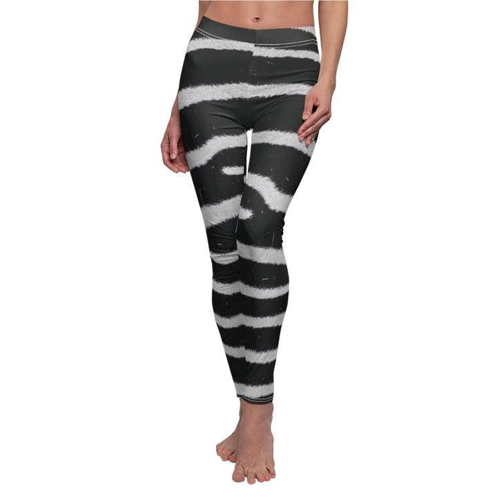 Real Zebra striped Women's Casual Leggings