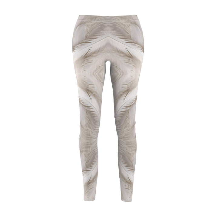 White Feathers Women's Casual Leggings