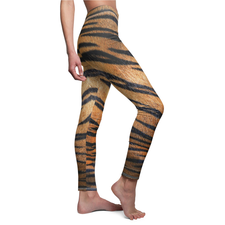 Real Bengal Tiger-Striped Women's Casual Leggings