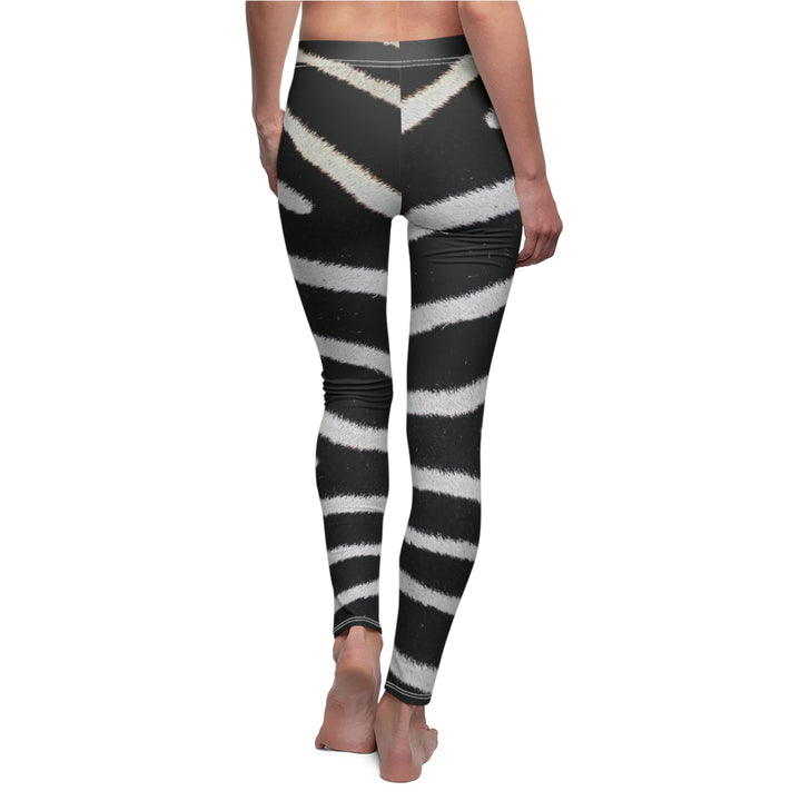 Real Zebra striped Women's Casual Leggings