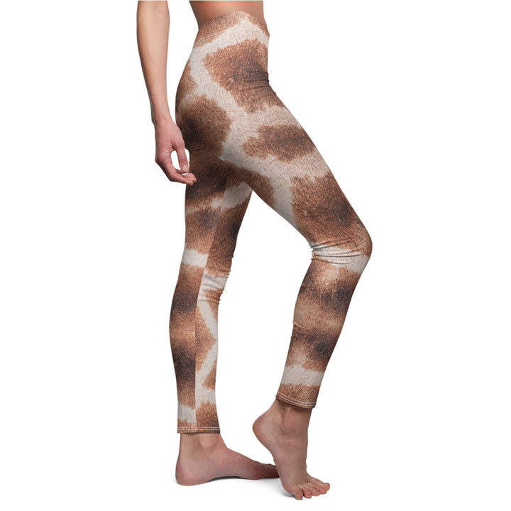 Realistic Giraffe Women's Casual Leggings